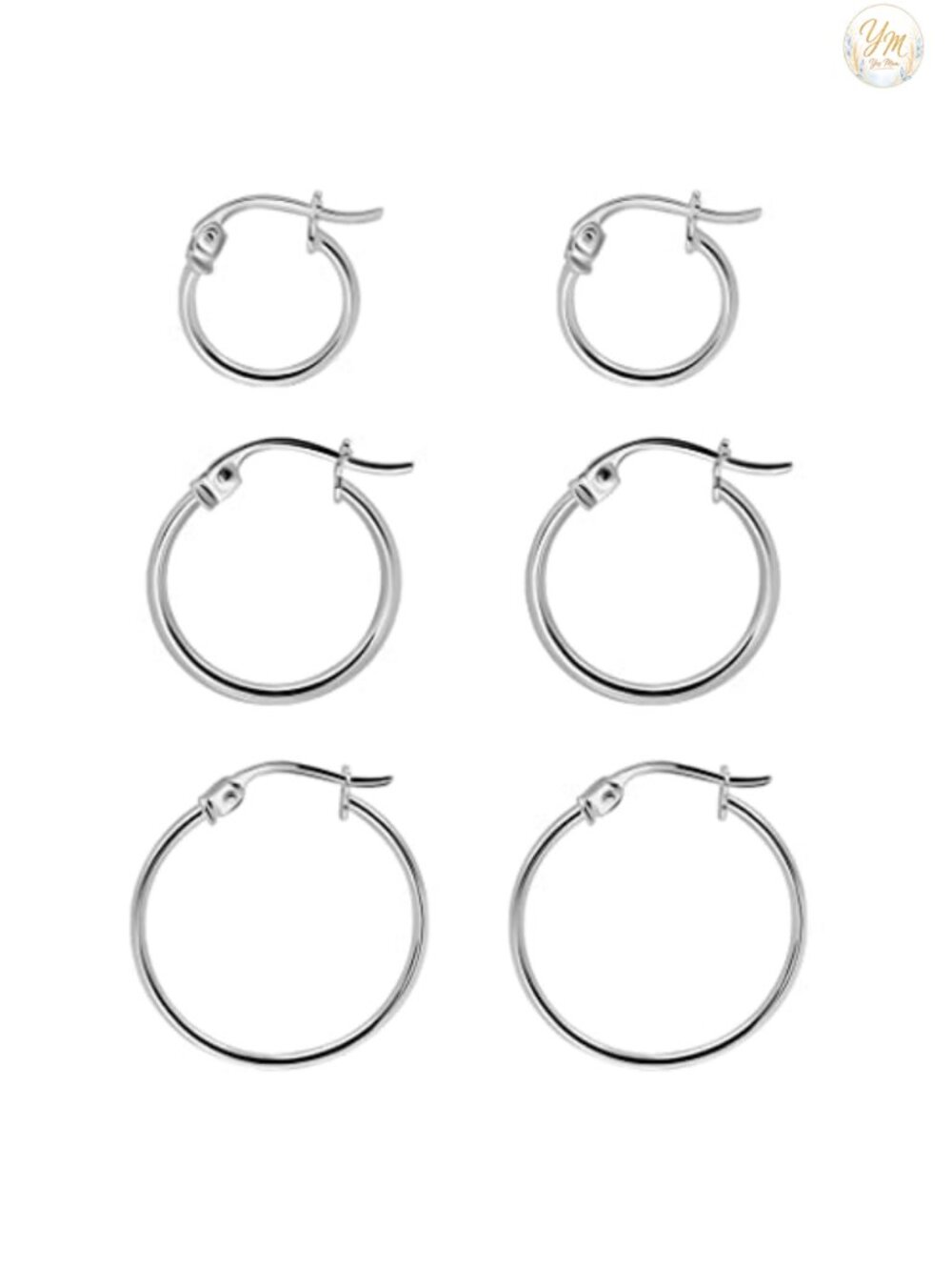 925 Sterling Silver Hoop Earrings Hypoallergenic Jewelry Gift Pouch Included